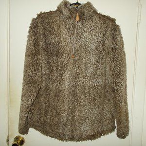 Simply Southern Sherpa Pullover Brown Size Small